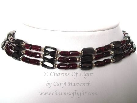 Garnet Magnetic Wrap Necklace